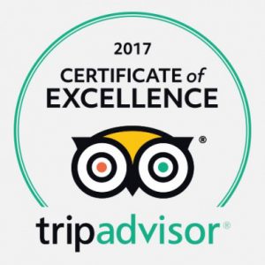 Trip Advisor 2017 Certificate of Excellence